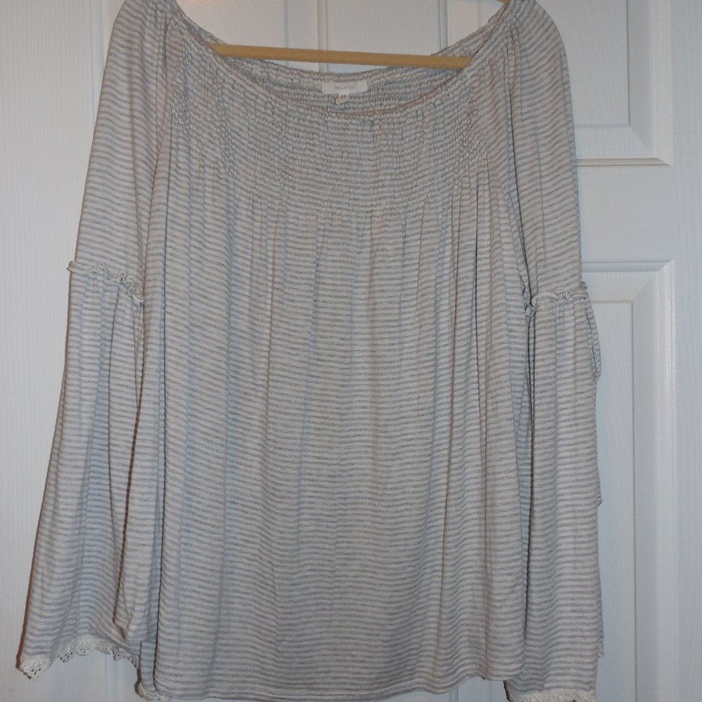 Off the shoulder strip top